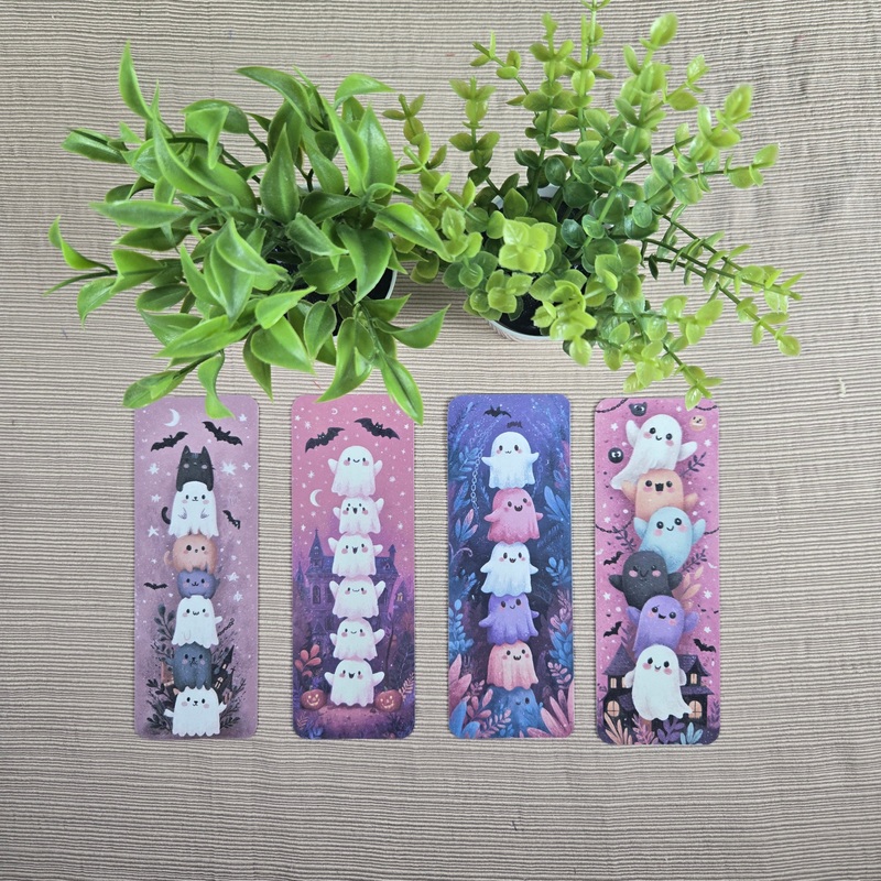 Cute Stacked Ghosts Halloween Bookmark (ONLINE ORDER ONLY)