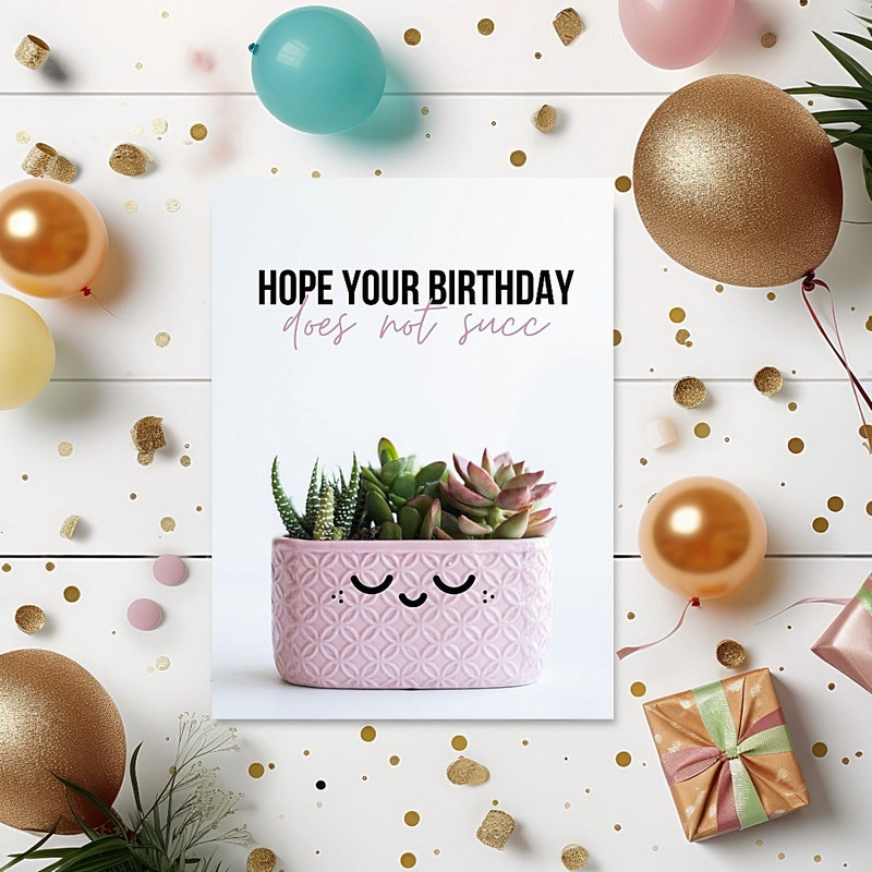 Funny Succulent Birthday Card (ONLINE ORDER ONLY)