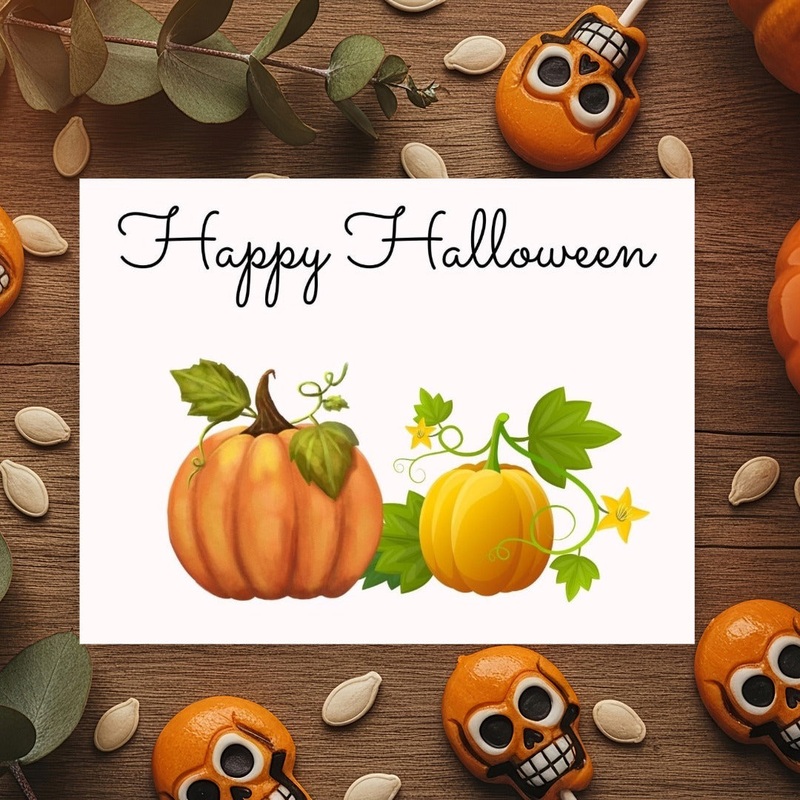 Halloween Pumpkin Card (ONLINE ORDER ONLY)