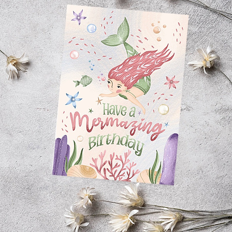 Mermazing Birthday Card (ONLINE ORDER ONLY)