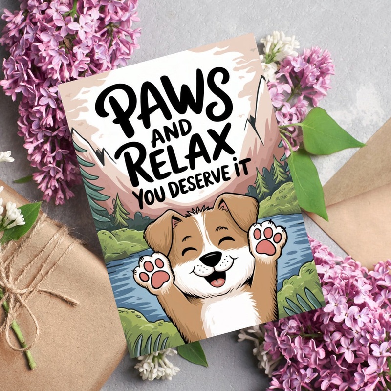 Paws and Relax Get Well Soon Card (ONLINE ORDER ONLY)
