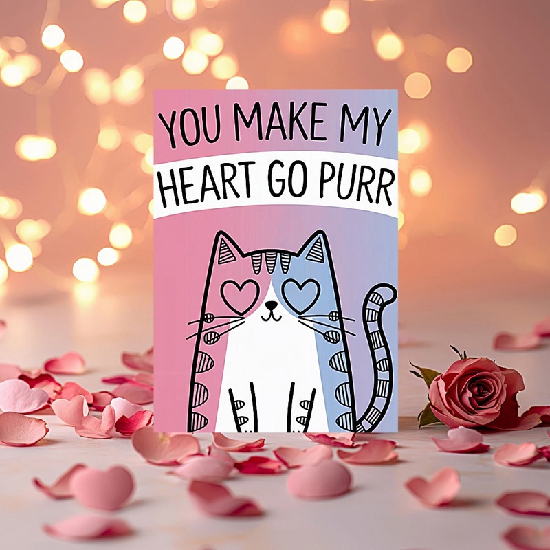 You Make My Heart Go Purr Card (ONLINE ORDER ONLY)