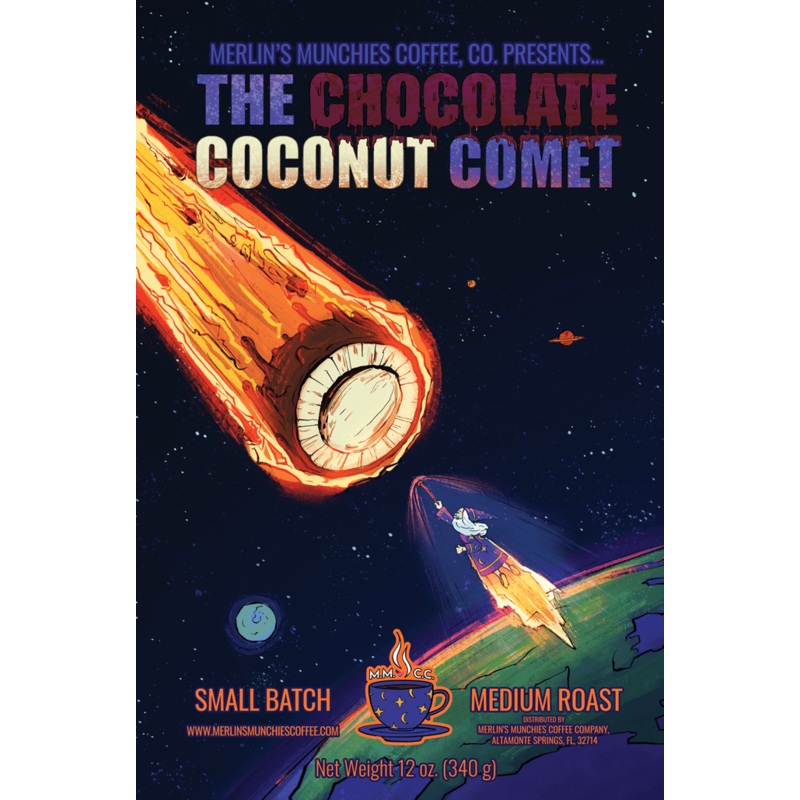DECAF Chocolate Coconut Comet 12 oz (ONLINE ORDER ONLY)