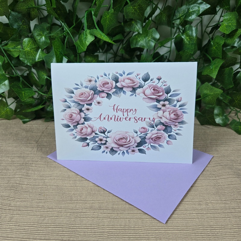 Floral Anniversay Card (ONLINE ORDER ONLY)