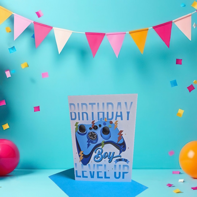 Level Up Birthday Boy Card (ONLINE ORDER ONLY)