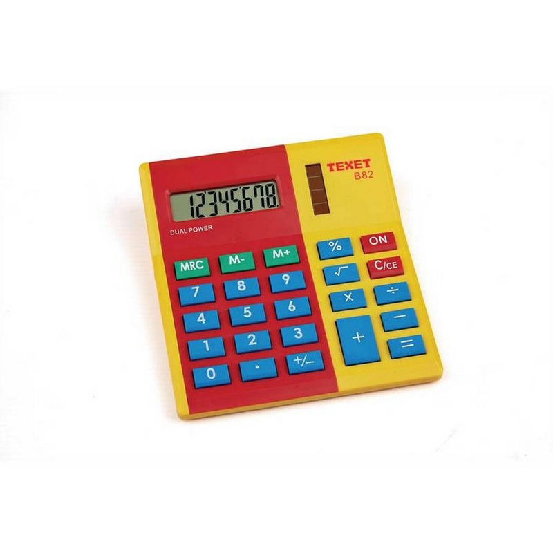 Texet B82 Red/Yellow Calculator  Pack of 10