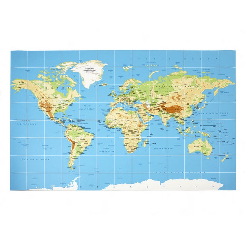 E.a.r.l World Map Floor Mat