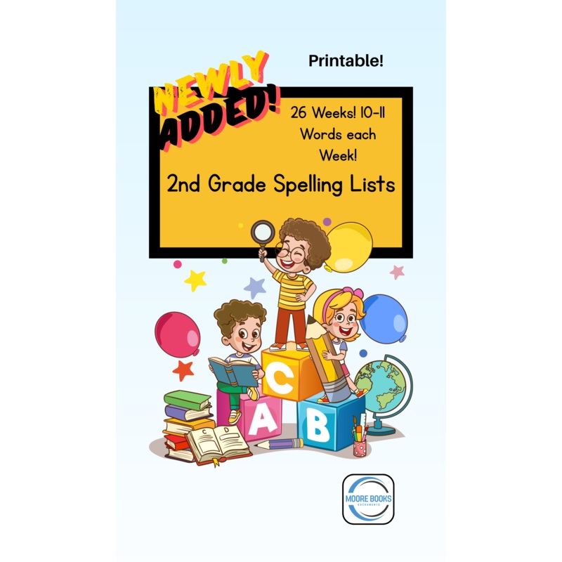 2nd Grade Spelling Lists – Printable! (ONLINE ORDER ONLY)