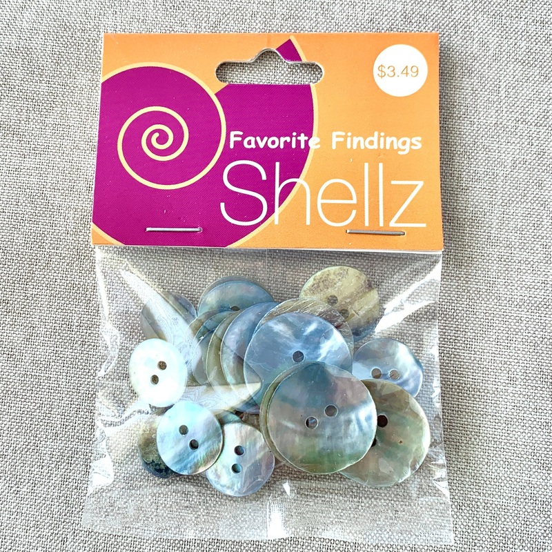 1820 Shell – Shellz – 2 Holes – Assorted Sizes – Natural (ONLINE ORDER ONLY)