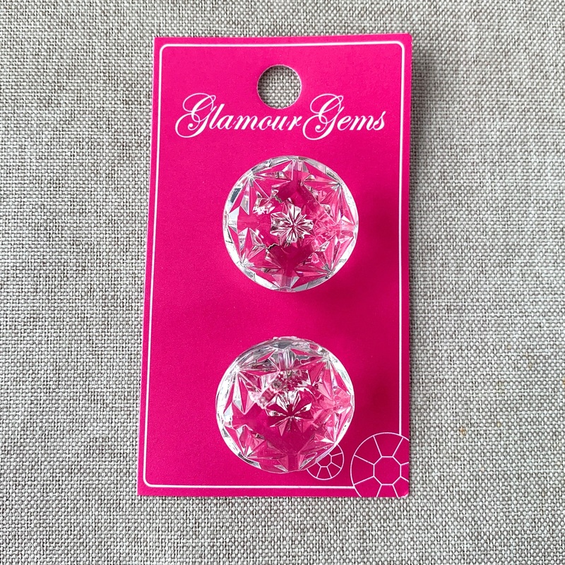 5239 – Glamour Gems – Shank Button – 22mm – Clear (ONLINE ORDER ONLY)