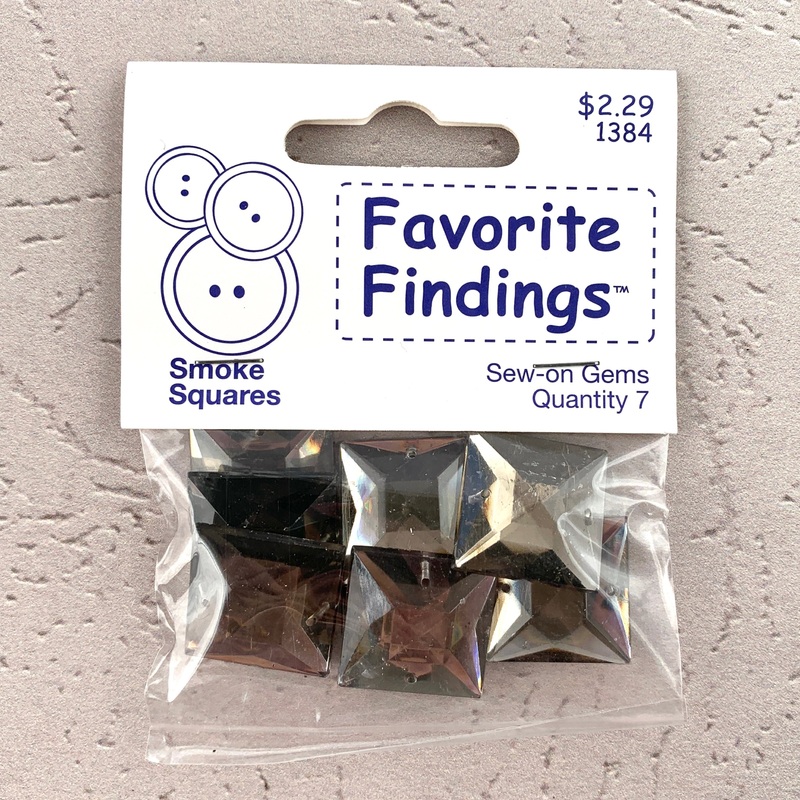 1384 Smoke Squares – Favorite Findings – Sew-on Gems (ONLINE ORDER ONLY)