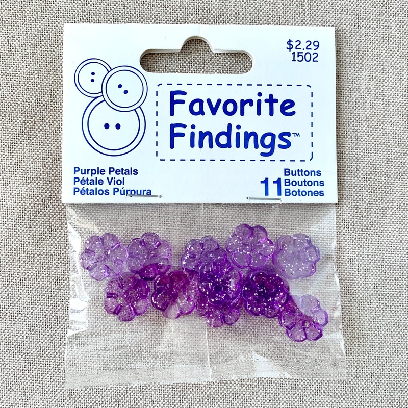 1502 Purple Petals – Favorite Findings – 2 Hole Buttons (ONLINE ORDER ONLY)