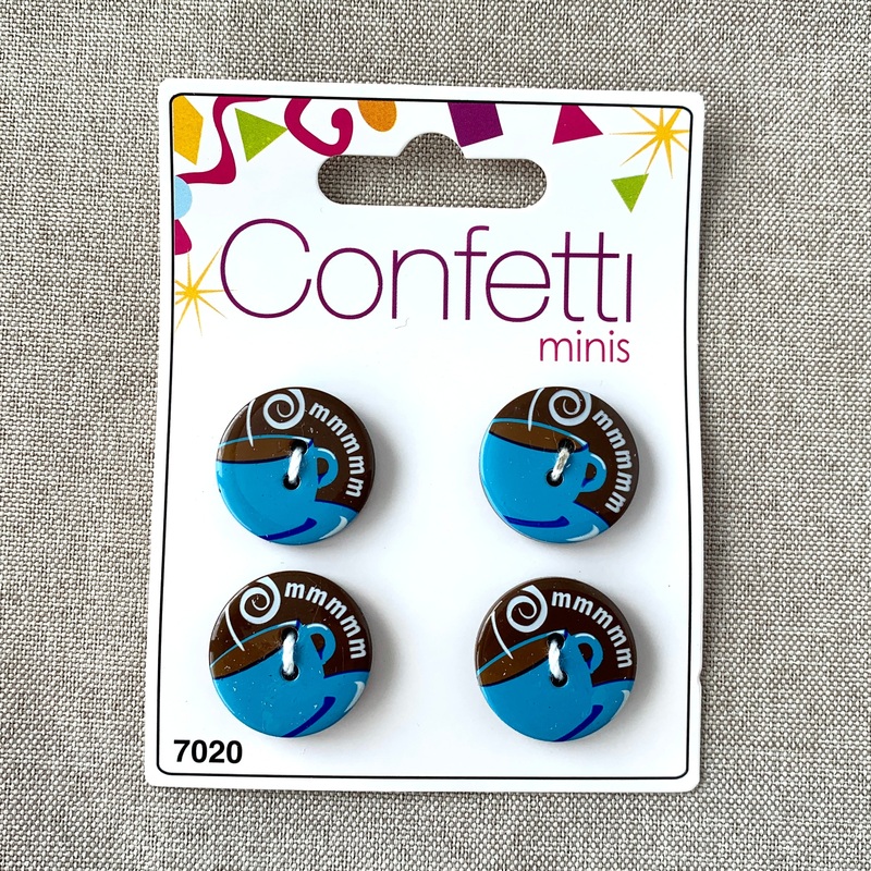 Coffee – Confetti Minis Buttons – 2 Hole (ONLINE ORDER ONLY)