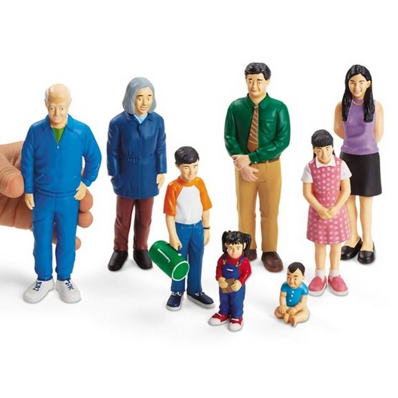 Lakeshore Learning Block Play People  Asian Family Pack of 8