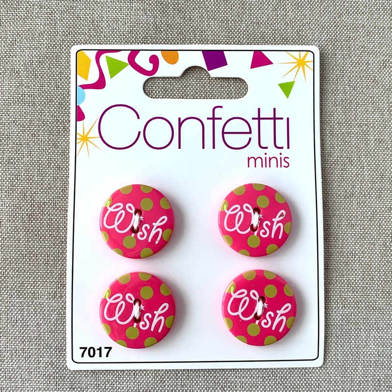Wish – Confetti Minis Buttons – 2 Hole (ONLINE ORDER ONLY)