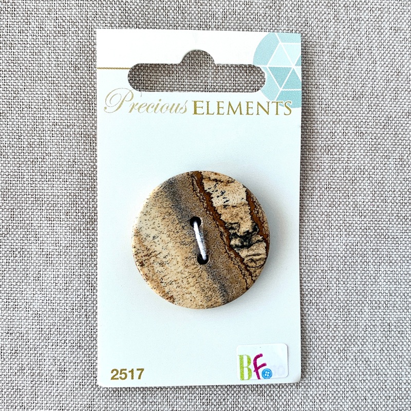 Felsic Sandstone – Precious Elements – 2 Hole – 32mm – Tan (ONLINE ORDER ONLY)