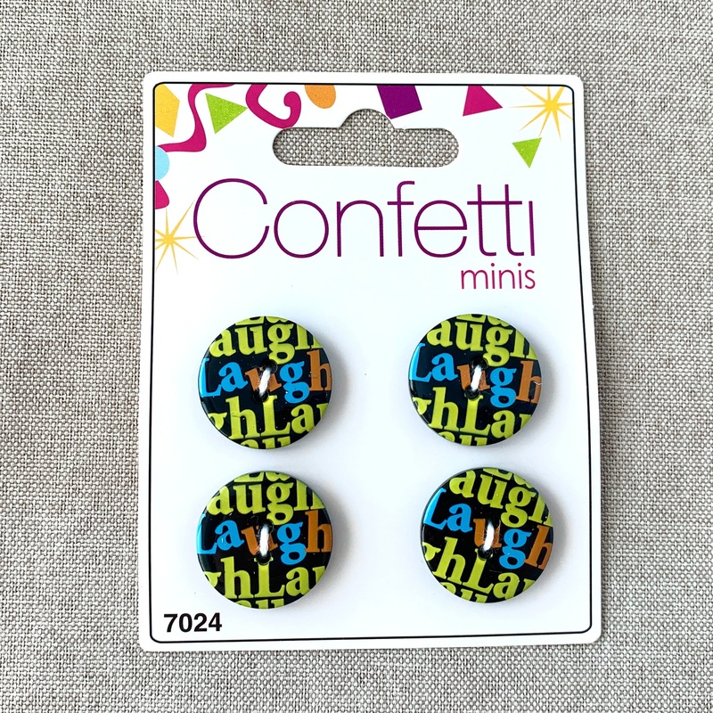 Laugh – Confetti Minis Buttons – 2 Hole (ONLINE ORDER ONLY)