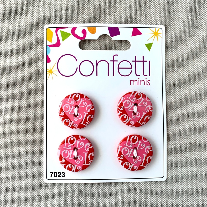 Love Heart – Confetti Minis Buttons – 2 Hole (ONLINE ORDER ONLY)