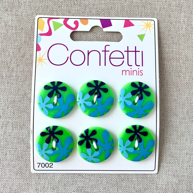 Mod Green – Confetti Minis Buttons – 2 Hole (ONLINE ORDER ONLY)