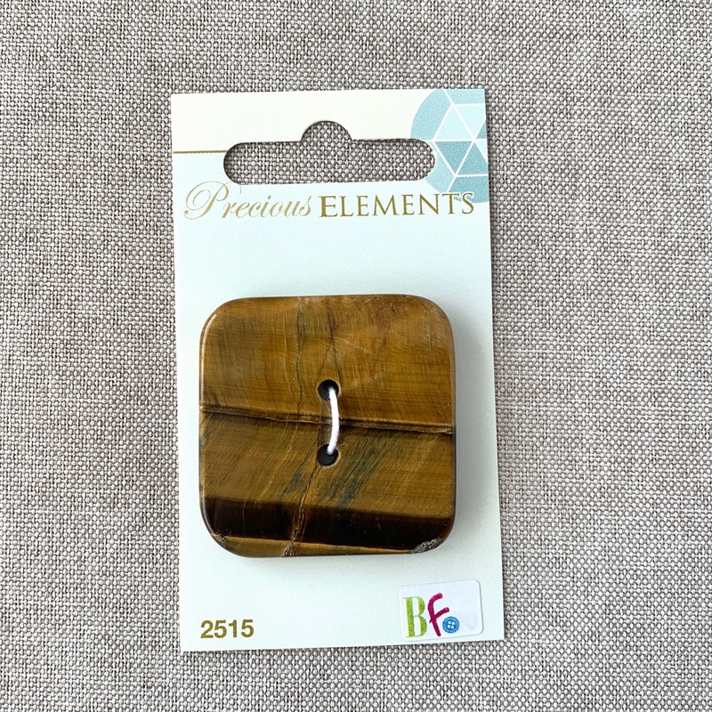 Tigers Eye – Precious Elements – 2 Hole – 38mm – Brown (ONLINE ORDER ONLY)