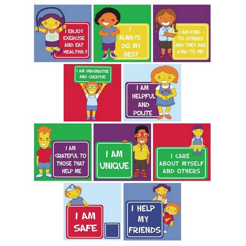 Set of 10 Positive Affirmation Mats