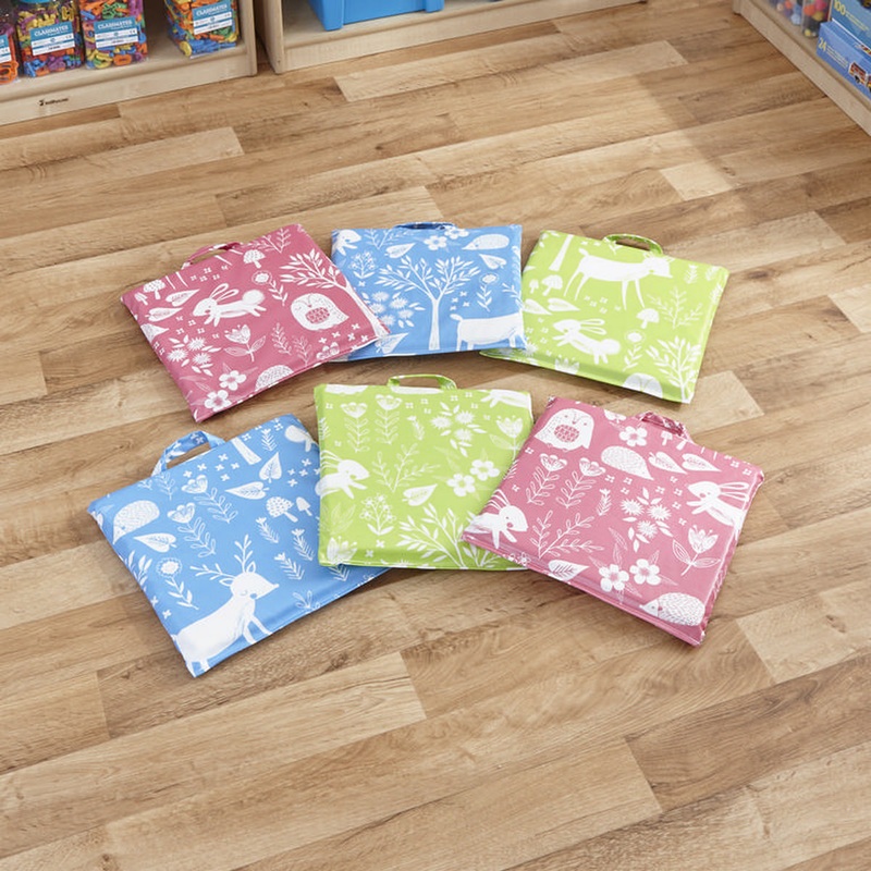 Brights  Set Of 5 Quilted Sit Upons