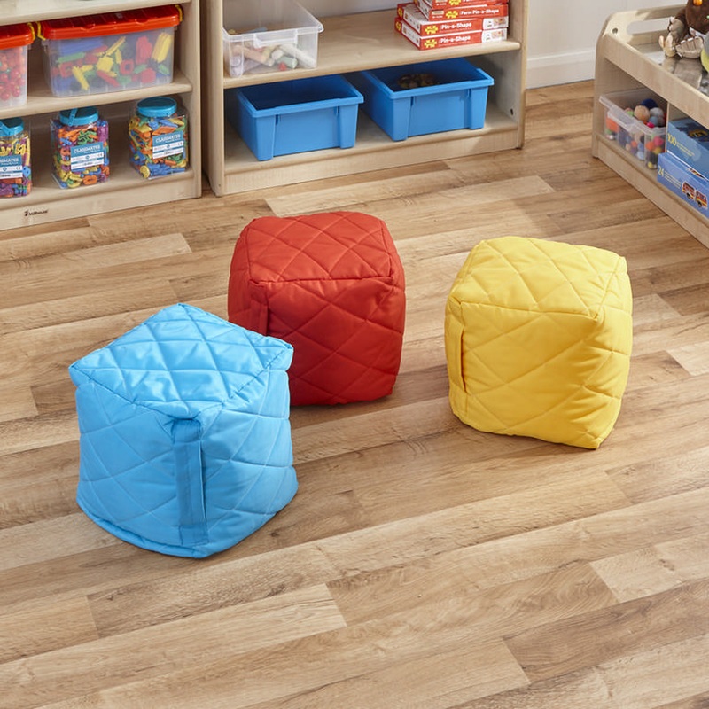 Hope Brights Set Of 3 Quilted Cubes