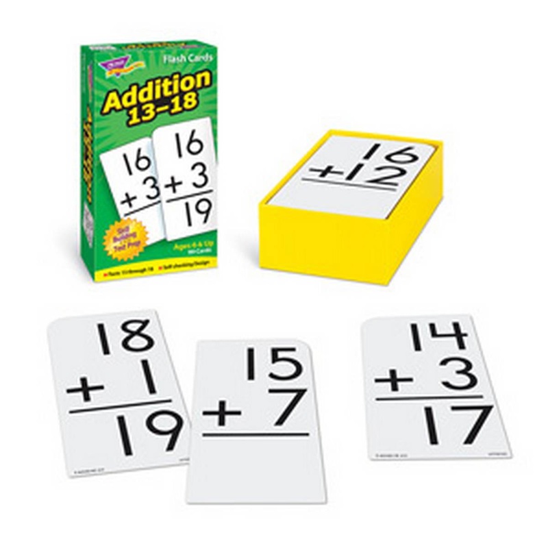 Addition 13-18 Flash Cards