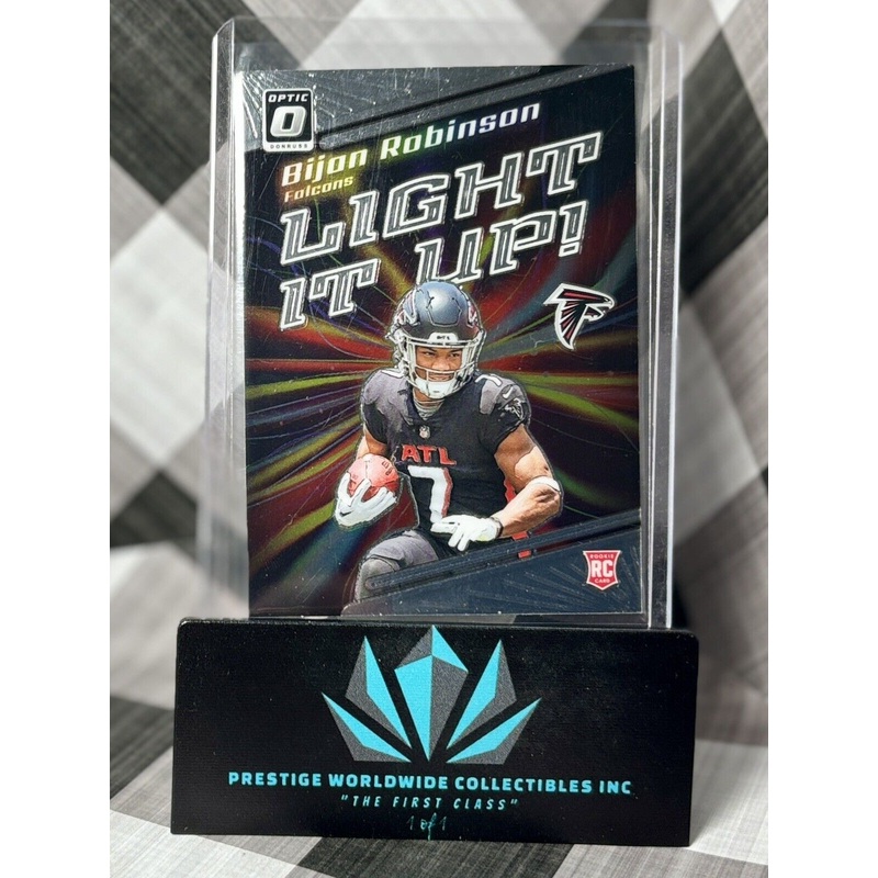 Bijan Robinson 2023 Donruss Optic Light it Up Rookie #LU-BR Atlanta Falcons RC (ONLINE ORDER ONLY)