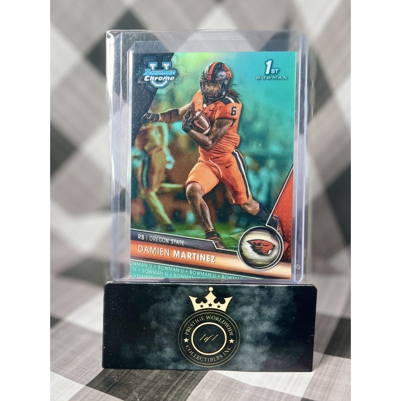 Damien Martinez 2023 Bowman Chrome U Green Shimmer Refractor /99 #193 Oregon St (ONLINE ORDER ONLY)