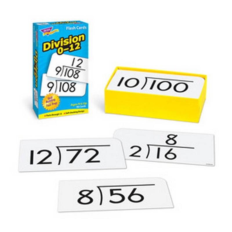 Division 0-12 Flash Cards