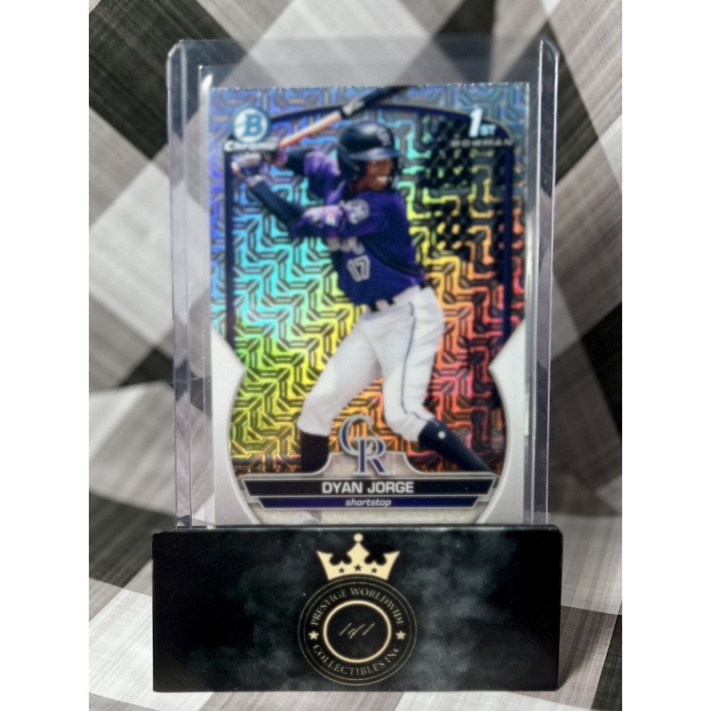 Dyan Jorge 2023 Bowman Chrome 1st Mega Mojo Refractor #BCP-22 Rockies (ONLINE ORDER ONLY)