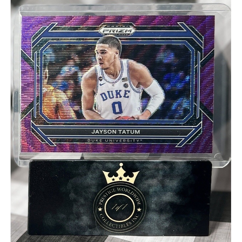 Jayson Tatum 2022 Panini Prizm Draft Picks Purple Wave Variation #51 Duke & BOS (ONLINE ORDER ONLY)