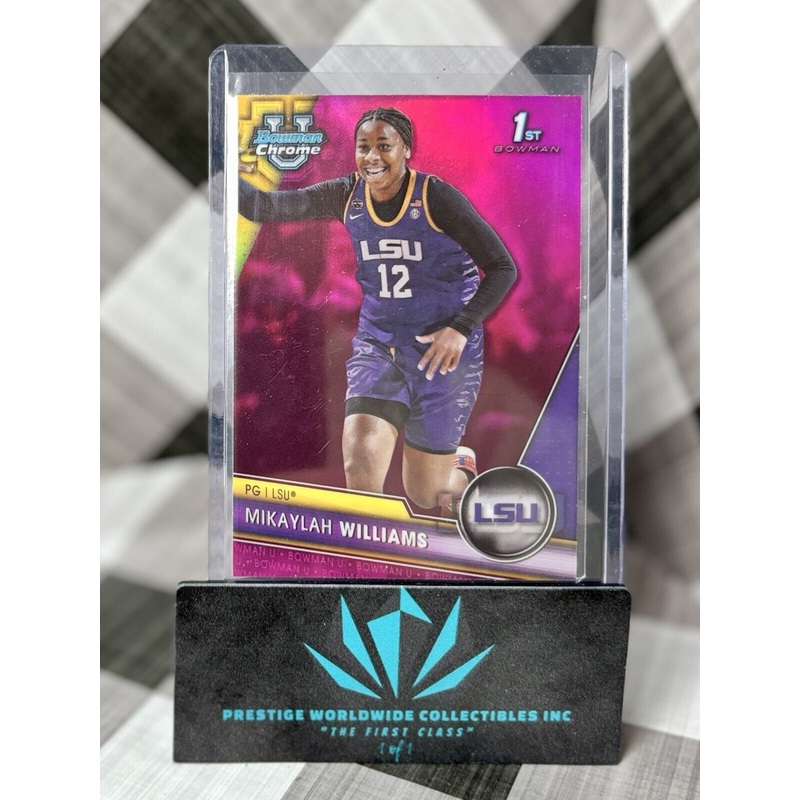 Mikaylah Williams 2023-24 Bowman U Chrome 1st Pink SP #4 LSU Tigers (ONLINE ORDER ONLY)
