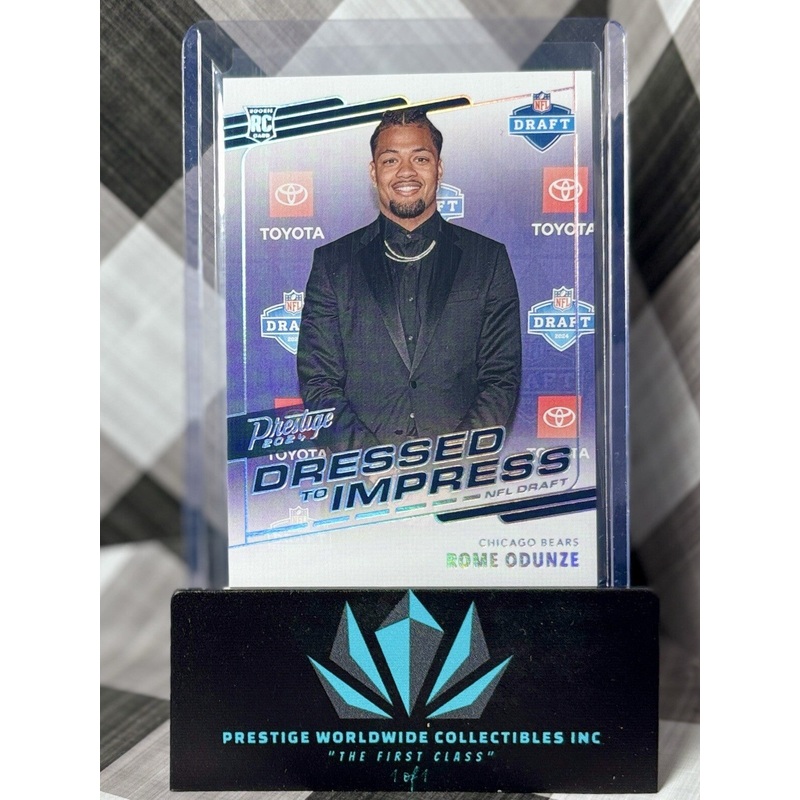 Rome Odunze 2024 Prestige Dressed To Impress Rookie SSP #DTI-ROE Bears Case Hit (ONLINE ORDER ONLY)