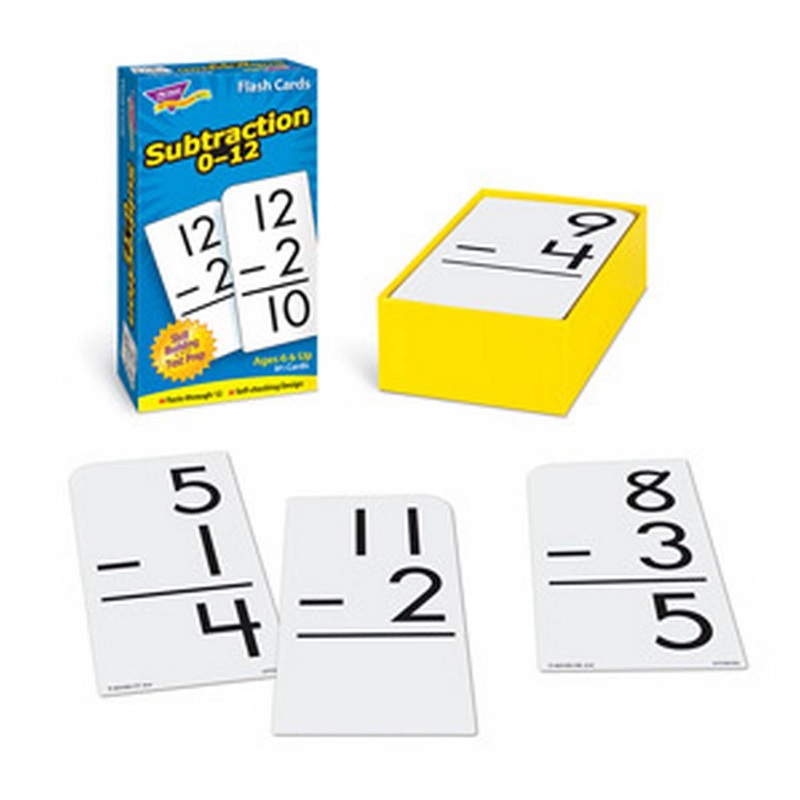 Subtraction 0-12 Flash Cards