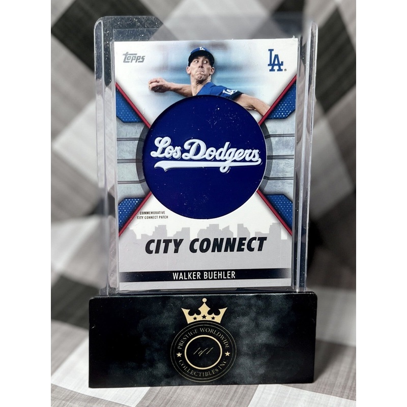 Walker Buehler 2023 Topps Series 1 City Connect Patch Relic #CC-WB Los Dodgers (ONLINE ORDER ONLY)