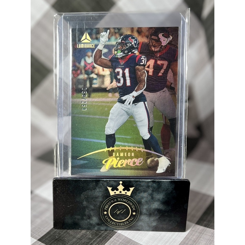 Dameon Pierce 2023 Panini Luminance Gold /250 #22 Houston Texans SP (ONLINE ORDER ONLY)
