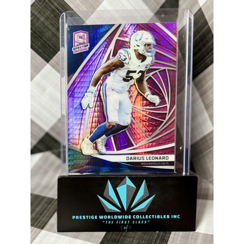 Darius Leonard 2019 Panini Spectra Neon Pink /25 #76 Indianapolis Colts SP (ONLINE ORDER ONLY)