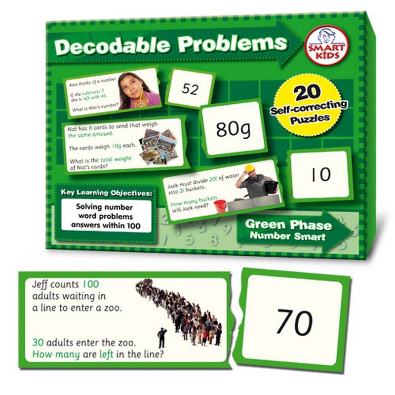 Decodable Word Problems (Four Operations) to 100