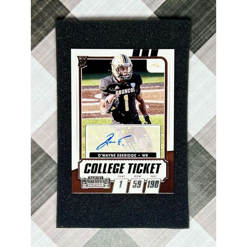 DWAYNE ESKRIDGE 2021 Panini Contenders DP College Ticket Rookie AUTO #148 RC (ONLINE ORDER ONLY)