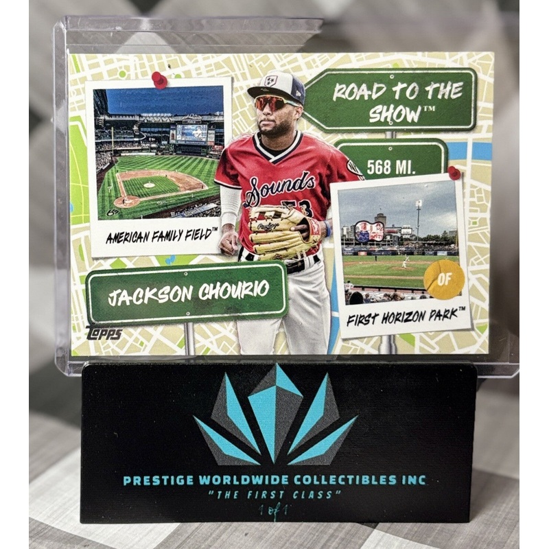 Jackson Chourio 2024 Topps Pro Debut Road to the Show #RTTS-4 Milwaukee Brewers (ONLINE ORDER ONLY)
