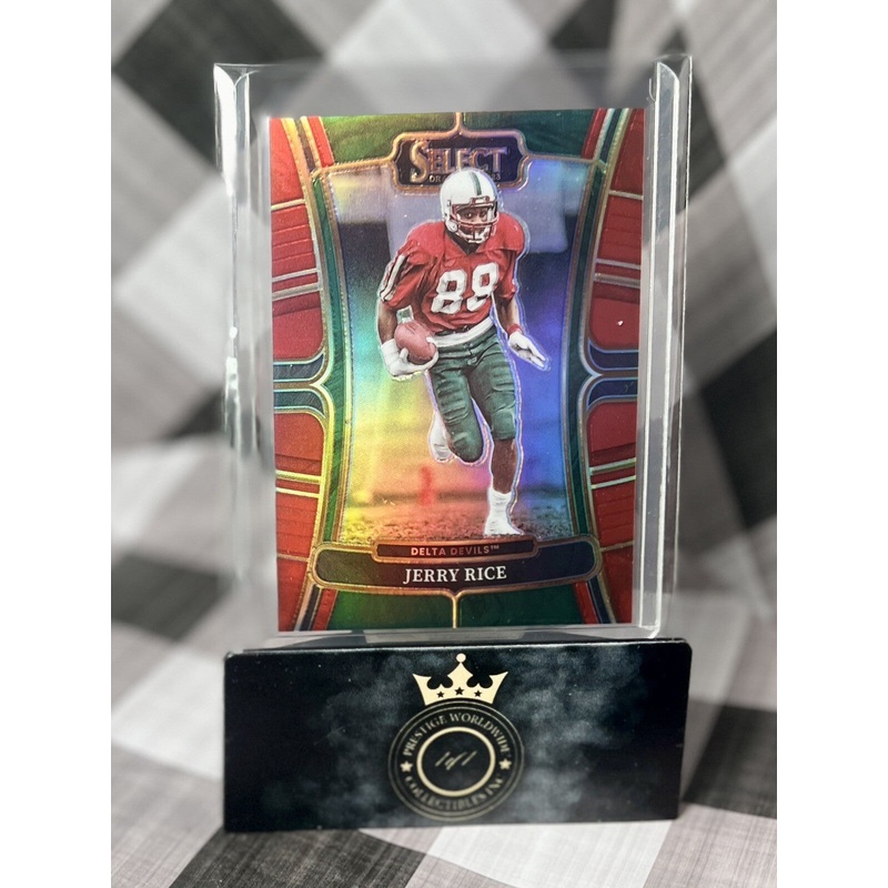 Jerry Rice 2023 Select Draft Picks Red Prizm /149 #94 Mississippi Valley & 49ers (ONLINE ORDER ONLY)