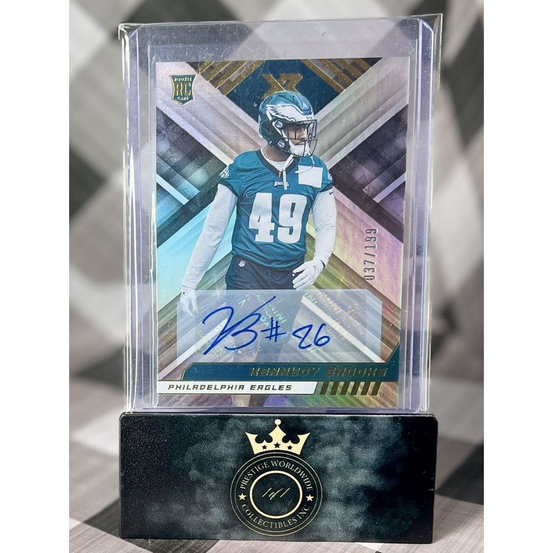 Kennedy Brooks 2022 Panini XR Rookie Auto /199 #157 Philadelphia Eagles SP (ONLINE ORDER ONLY)