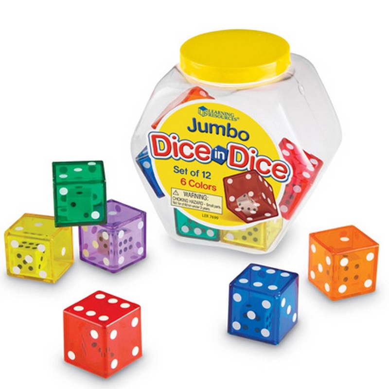 Learning Resources Jumbo Dice in Dice (Set of 12)