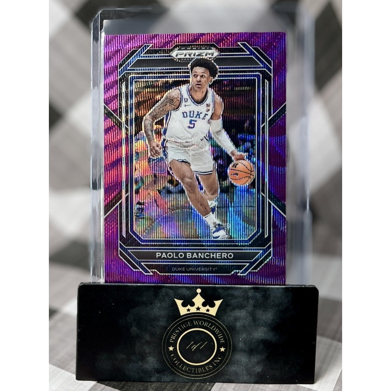 Paolo Banchero 2023 Prizm Draft Picks Purple Wave #74 Duke & Orlando Magic SP (ONLINE ORDER ONLY)