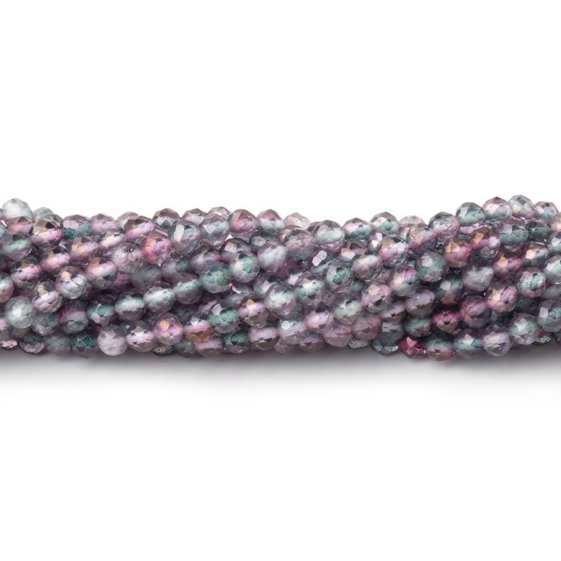 3.2mm Mystic Purple Quartz Micro Faceted Round Beads 12.5 inch 108 pieces (ONLINE ORDER ONLY)