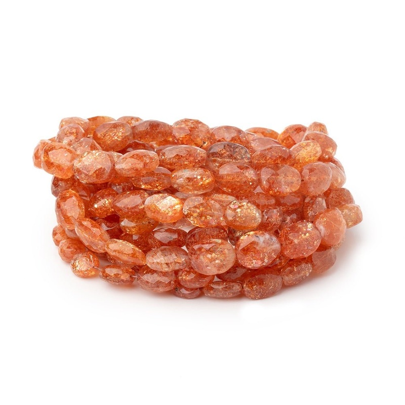 6×4-8.5x6mm Sunstone Faceted Oval Beads 16 inch 53 pieces AAA (ONLINE ORDER ONLY)
