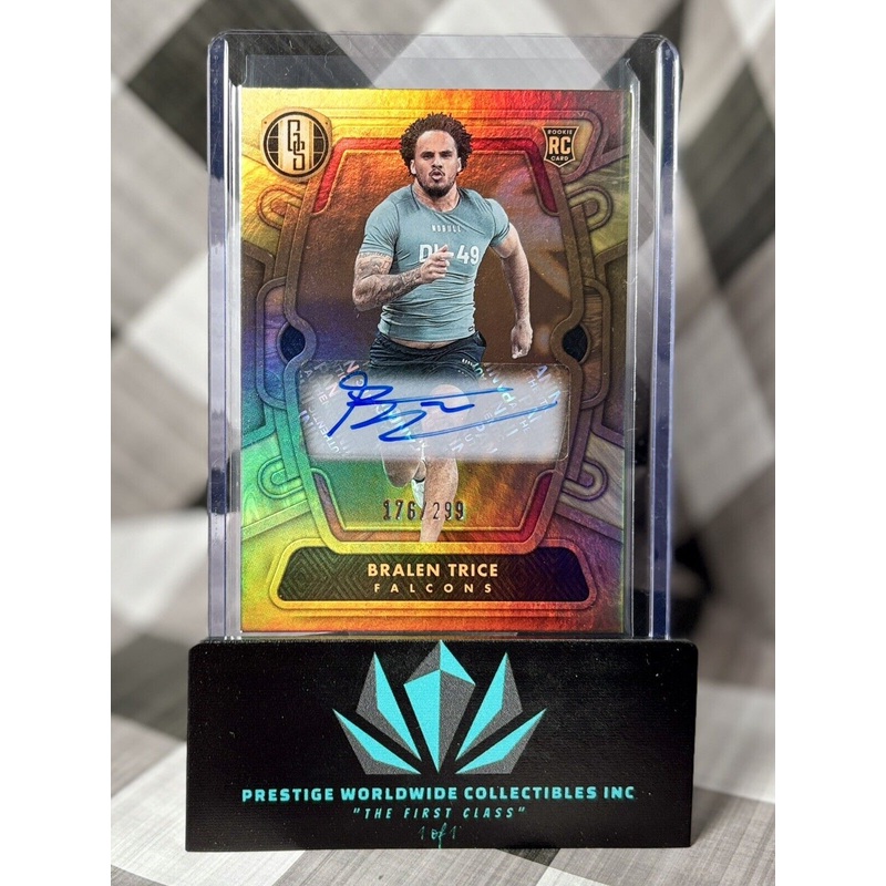 Bralen Trice 2024 Gold Standard Rookie Auto /299 #145 Atlanta Falcons RC (ONLINE ORDER ONLY)