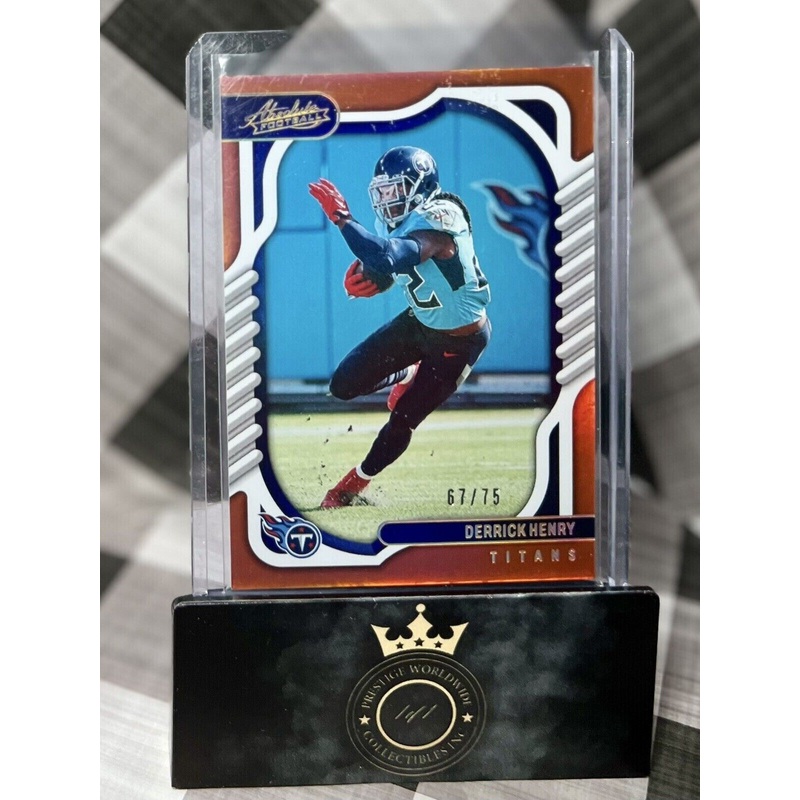 Derrick Henry 2022 Panini Absolute Orange Spectrum /75 #82 – Tennessee Titans (ONLINE ORDER ONLY)